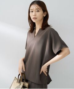 UNTITLED / アンタイトル シャツ・ブラウス | リラックスキーVネックブラウス