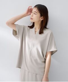 UNTITLED / アンタイトル シャツ・ブラウス | リラックスキーVネックブラウス