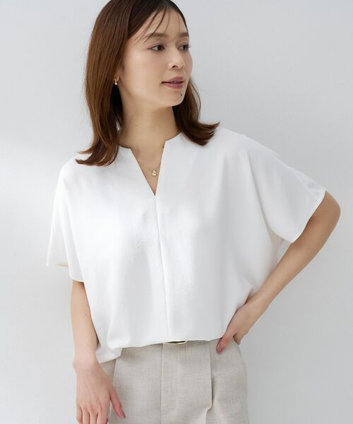 UNTITLED / アンタイトル シャツ・ブラウス | リラックスキーVネックブラウス | 詳細2