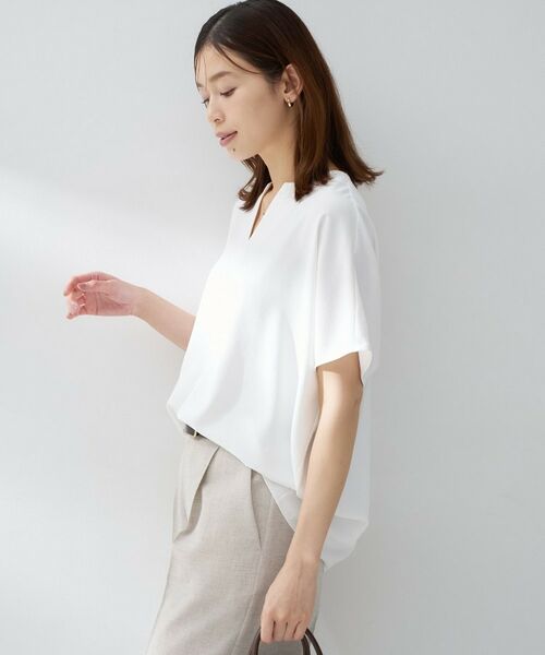 UNTITLED / アンタイトル シャツ・ブラウス | リラックスキーVネックブラウス | 詳細3