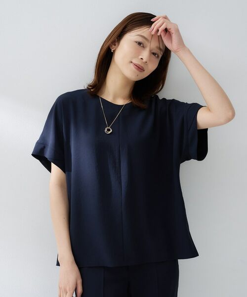 UNTITLED / アンタイトル シャツ・ブラウス | 前後2WAYリラックスブラウス（ネイビー(094)）