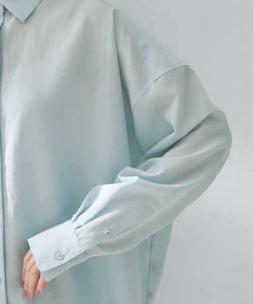 UNTITLED / アンタイトル シャツ・ブラウス | 【シアー/洗える/前開きボタン】カシュクールデザインシャツ | 詳細20