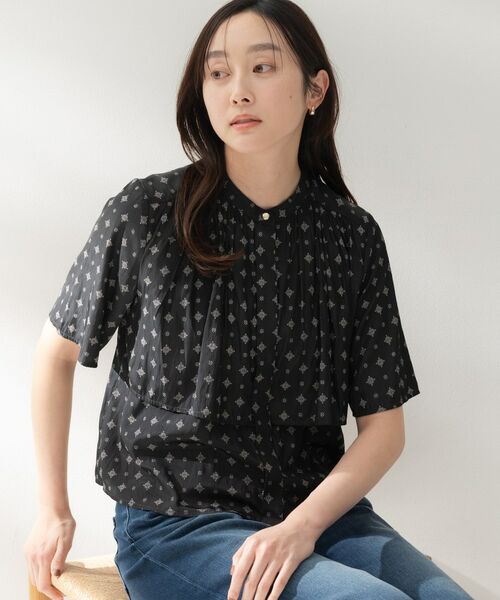 UNTITLED / アンタイトル シャツ・ブラウス | コモンプリントブラウス（チャコールグレー(114)）