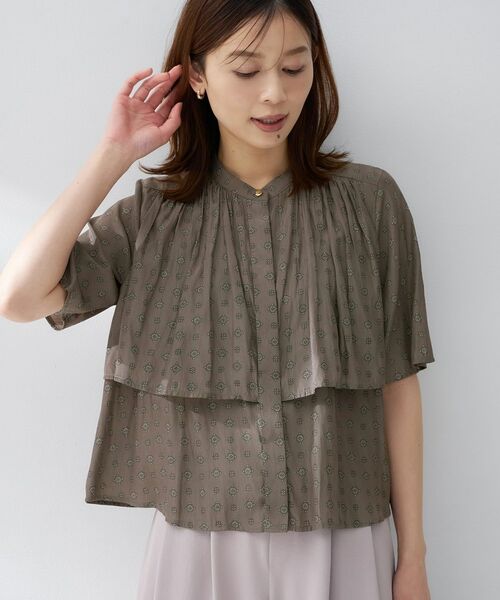 UNTITLED / アンタイトル シャツ・ブラウス | コモンプリントブラウス（トープ(154)）