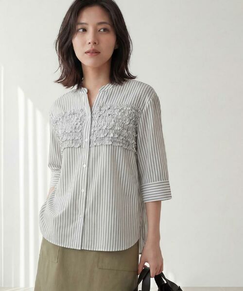 UNTITLED / アンタイトル シャツ・ブラウス | フロントフリルブラウス(ブラック(619))