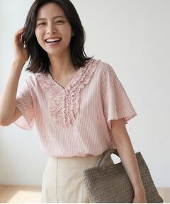 UNTITLED / アンタイトル シャツ・ブラウス | Vネックフリルブラウス