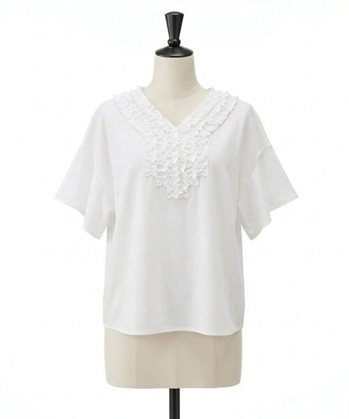 UNTITLED / アンタイトル シャツ・ブラウス | Vネックフリルブラウス | 詳細1