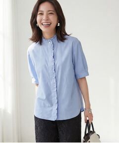 UNTITLED / アンタイトル シャツ・ブラウス | スタンドカラーフリルブラウス