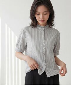 UNTITLED / アンタイトル シャツ・ブラウス | スタンドカラーフリルブラウス