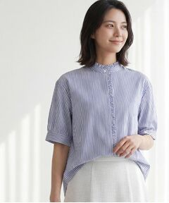 UNTITLED / アンタイトル シャツ・ブラウス | スタンドカラーフリルブラウス