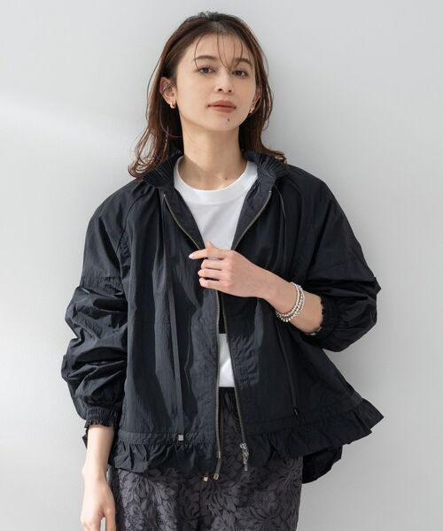 UNTITLED / アンタイトル レザーブルゾン・ジャケット | 【MARILYN MOON】プリーツマリンブルゾン（ブラック(019)）