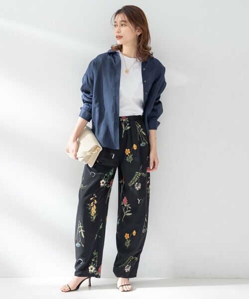 UNTITLED / アンタイトル パンツ | 【Liyoca】ボタニカルプリントイージーパンツ | 詳細4