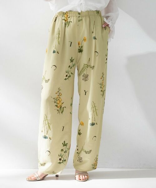 UNTITLED / アンタイトル パンツ | 【Liyoca】ボタニカルプリントイージーパンツ（ライトベージュ(151)）