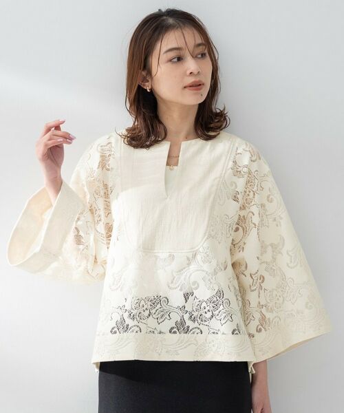 UNTITLED / アンタイトル シャツ・ブラウス | 【Munich】ドッキングブラウス（ホワイト(001)）