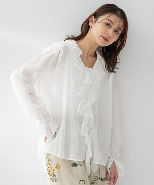 UNTITLED / アンタイトル シャツ・ブラウス | 【Liyoca】コットンシフォンフリルブラウス | 詳細2