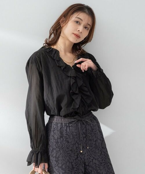 UNTITLED / アンタイトル シャツ・ブラウス | 【Liyoca】コットンシフォンフリルブラウス | 詳細6