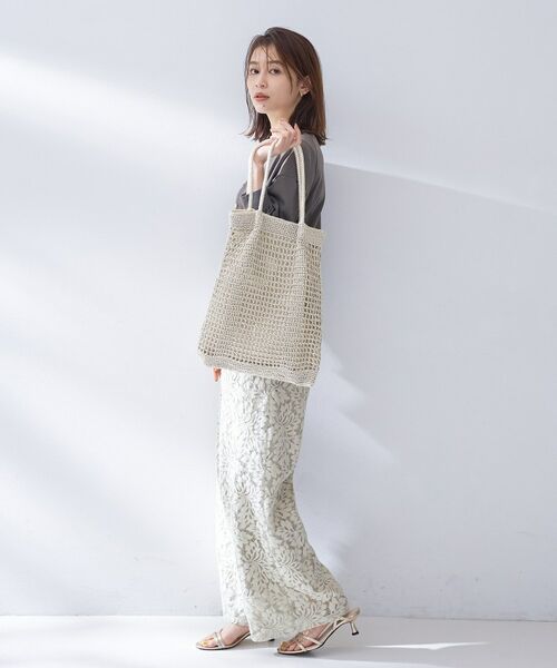 UNTITLED / アンタイトル トートバッグ | メタリックメッシュフラットトート | 詳細11