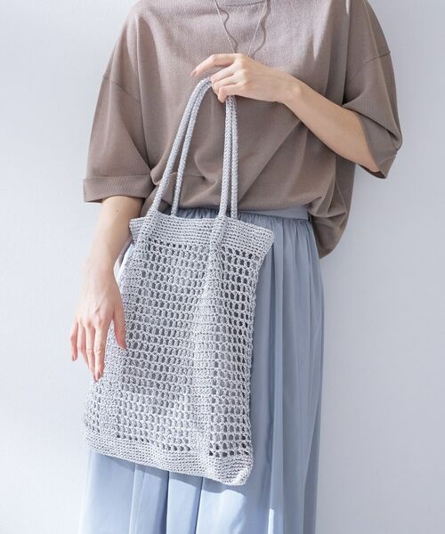 UNTITLED / アンタイトル トートバッグ | メタリックメッシュフラットトート | 詳細12