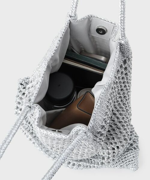 UNTITLED / アンタイトル トートバッグ | メタリックメッシュフラットトート | 詳細7