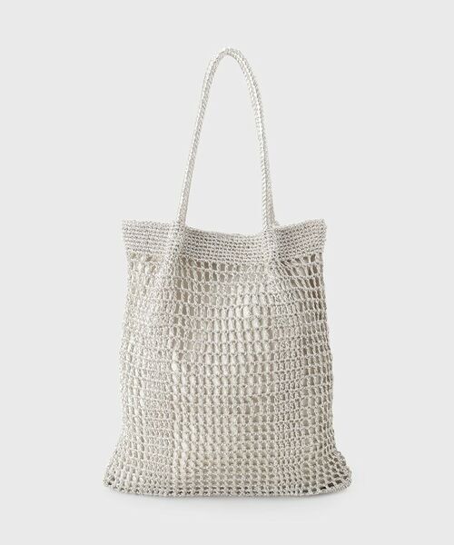 UNTITLED / アンタイトル トートバッグ | メタリックメッシュフラットトート（ゴールド(007)）