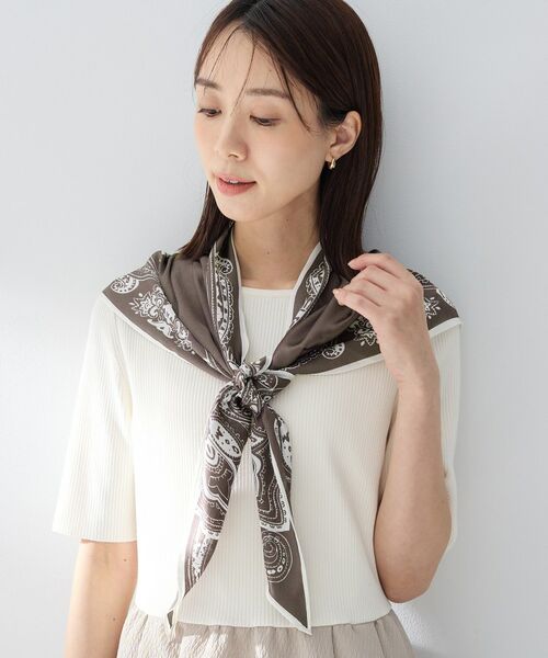 UNTITLED / アンタイトル バンダナ・スカーフ | 【接触冷感】ペイズリーモチーフ・トライアングルスカーフ | 詳細3