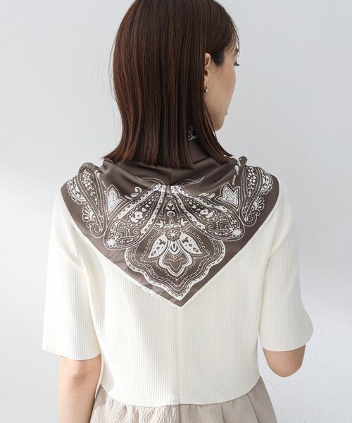 UNTITLED / アンタイトル バンダナ・スカーフ | 【接触冷感】ペイズリーモチーフ・トライアングルスカーフ | 詳細4