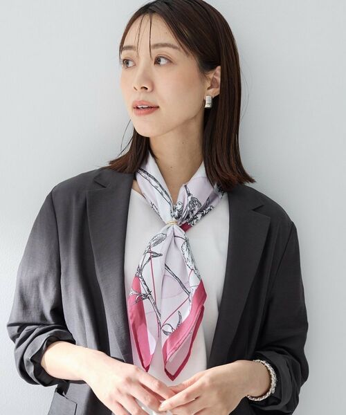 UNTITLED / アンタイトル バンダナ・スカーフ | 【スカーフリング付き】日比谷花壇フラワープリントスカーフ | 詳細6