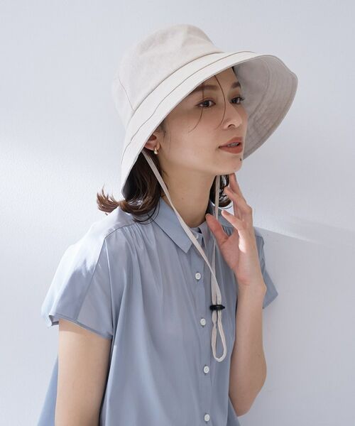 UNTITLED / アンタイトル ハット | 【遮熱・UV】リネンブレンドつば広HAT | 詳細8