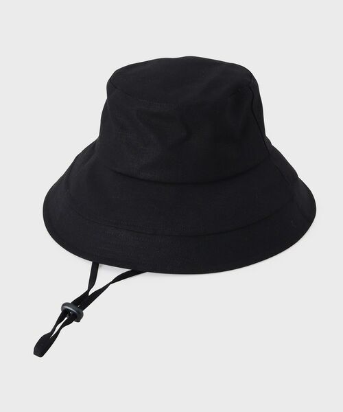 UNTITLED / アンタイトル ハット | 【遮熱・UV】リネンブレンドつば広HAT（ブラック(019)）
