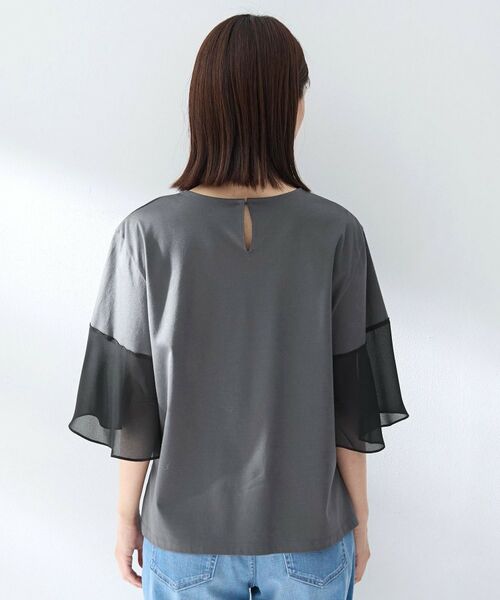 UNTITLED / アンタイトル カットソー | 【洗える／袖シアー／Tシャツ風】袖シアープルオーバー | 詳細20