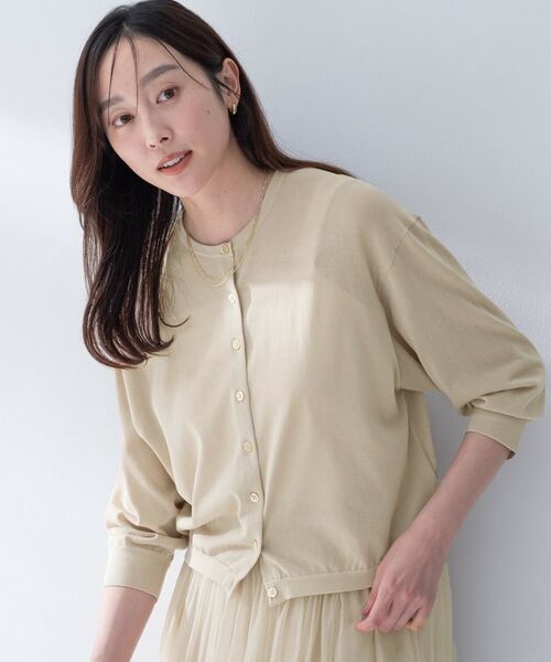 UNTITLED / アンタイトル カーディガン・ボレロ | ハイゲージクルーネックカーディガン | 詳細14