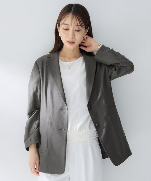 UNTITLED / アンタイトル テーラードジャケット | エアリーバイオジャケット（チャコールグレー(014)）