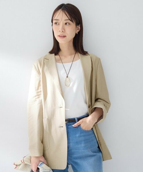 UNTITLED / アンタイトル テーラードジャケット | エアリーバイオジャケット（ベージュ(052)）