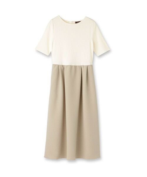 UNTITLED / アンタイトル ロング・マキシ丈ワンピース | ニットドッキングジャガードワンピース | 詳細1