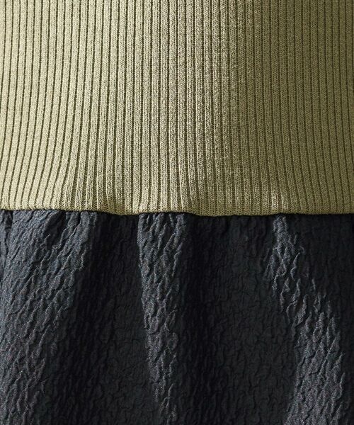 UNTITLED / アンタイトル ロング・マキシ丈ワンピース | ニットドッキングジャガードワンピース | 詳細9