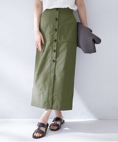 UNTITLED / アンタイトル ロング・マキシ丈スカート | ツイルボタンディティールスカート