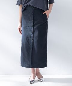 UNTITLED / アンタイトル ロング・マキシ丈スカート | ツイルボタンディティールスカート