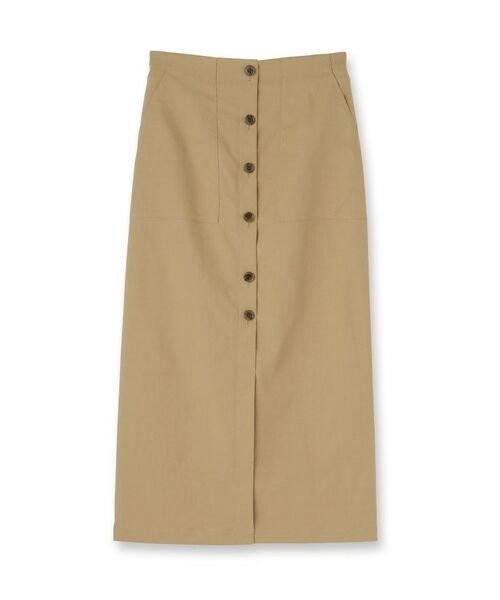UNTITLED / アンタイトル ロング・マキシ丈スカート | ツイルボタンディティールスカート | 詳細1