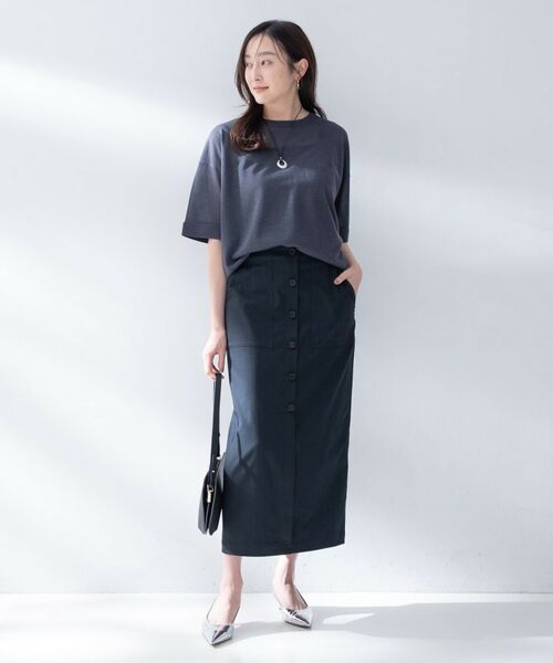 UNTITLED / アンタイトル ロング・マキシ丈スカート | ツイルボタンディティールスカート | 詳細12