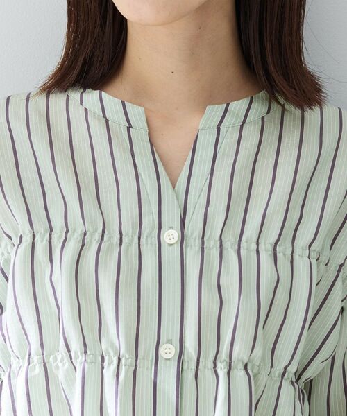 UNTITLED / アンタイトル シャツ・ブラウス | ストライプシャーリングブラウス | 詳細17