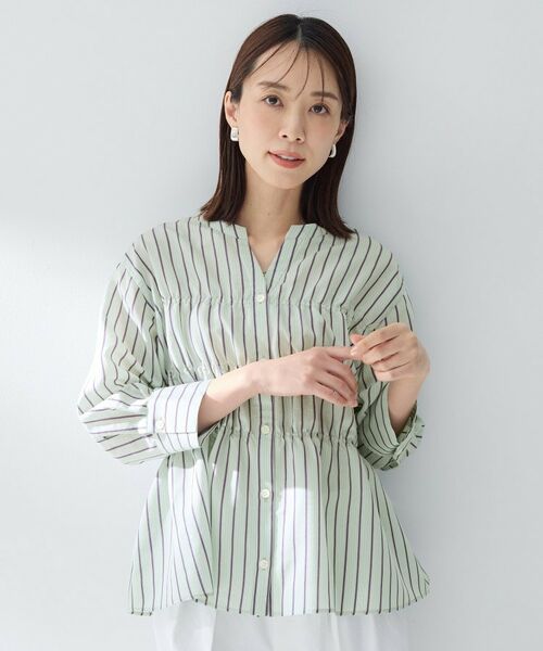 UNTITLED / アンタイトル シャツ・ブラウス | ストライプシャーリングブラウス | 詳細2