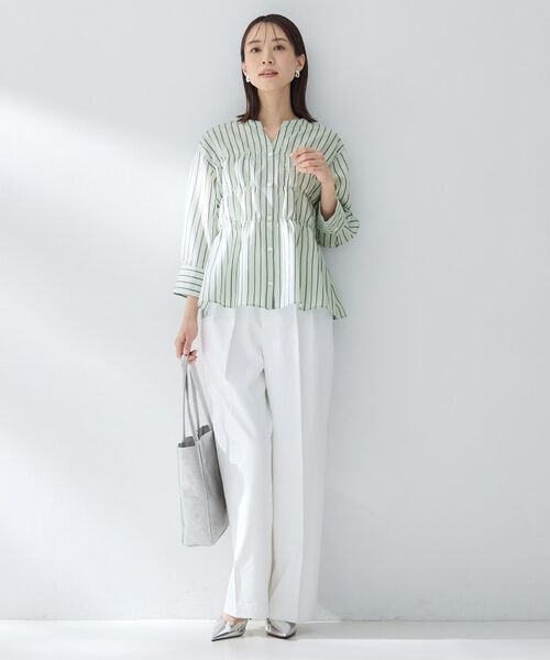 UNTITLED / アンタイトル シャツ・ブラウス | ストライプシャーリングブラウス | 詳細3