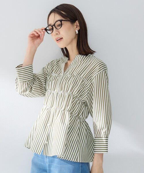 UNTITLED / アンタイトル シャツ・ブラウス | ストライプシャーリングブラウス | 詳細6