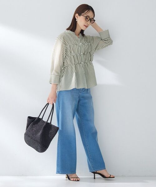 UNTITLED / アンタイトル シャツ・ブラウス | ストライプシャーリングブラウス | 詳細8