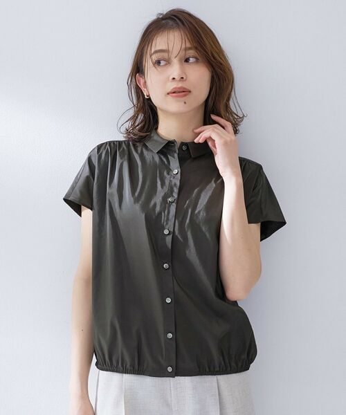 UNTITLED / アンタイトル シャツ・ブラウス | ローンギャザーブラウス（ブラウン(043)）