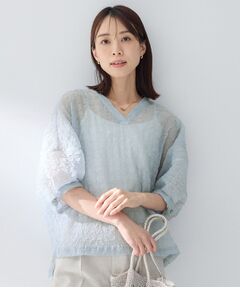 UNTITLED / アンタイトル シャツ・ブラウス | シアーVネックブラウス