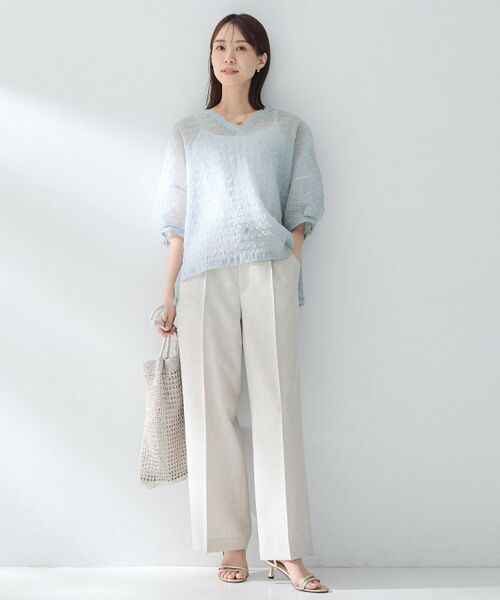 UNTITLED / アンタイトル シャツ・ブラウス | シアーVネックブラウス | 詳細12