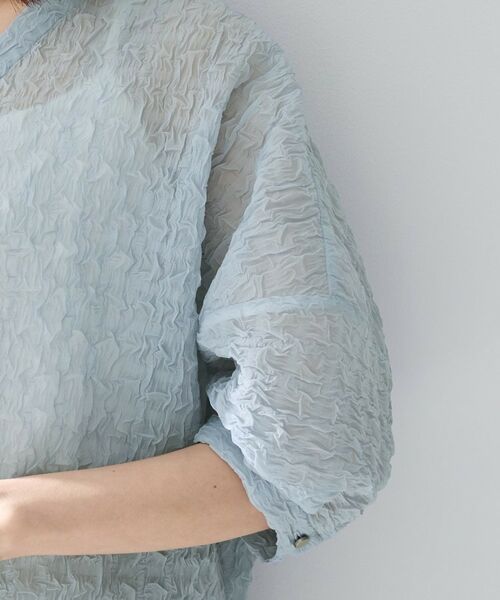 UNTITLED / アンタイトル シャツ・ブラウス | シアーVネックブラウス | 詳細18