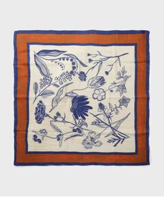 UNTITLED / アンタイトル バンダナ・スカーフ | 【manipuri】120×120 コットン混スカーフ フローラ