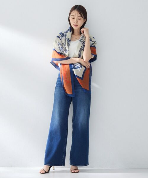 UNTITLED / アンタイトル バンダナ・スカーフ | 【manipuri】120×120 コットン混スカーフ フローラ | 詳細5